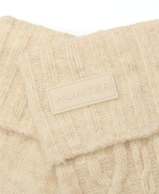 Cuffed Cable-Knit Gloves