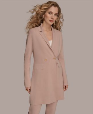 Women's One-Button Long Blazer