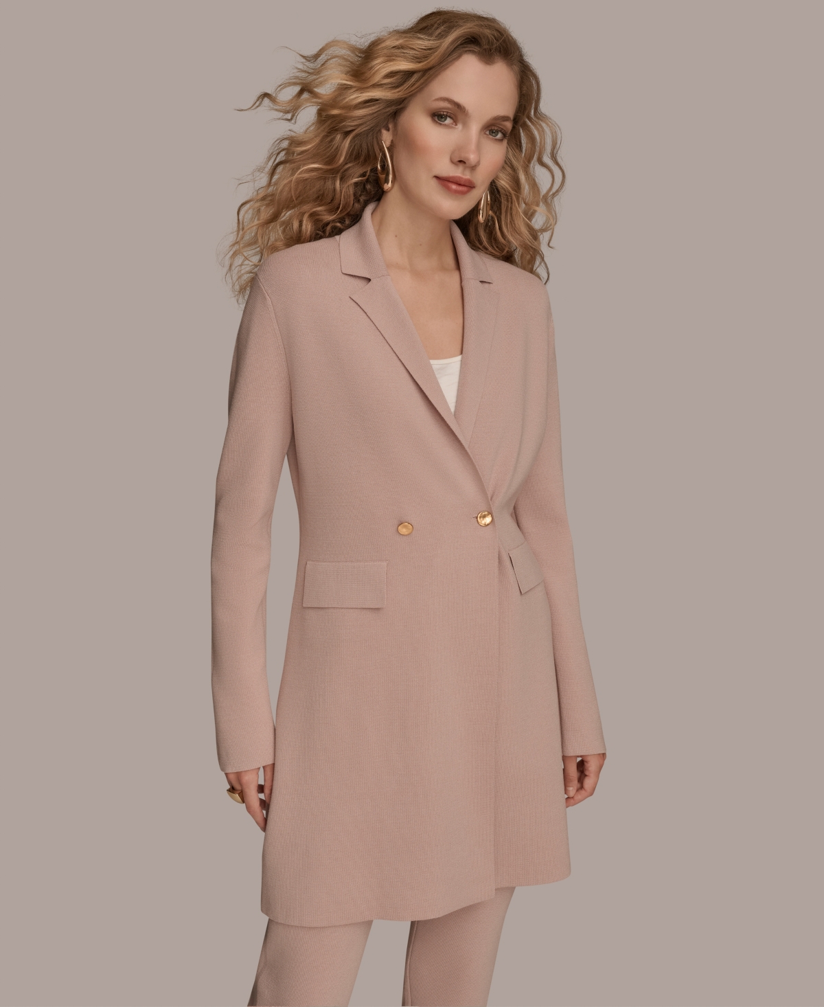 Donna Karan Women's Long Blazer In Brown