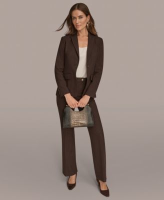 Women's Pinstripe One Button Blazer