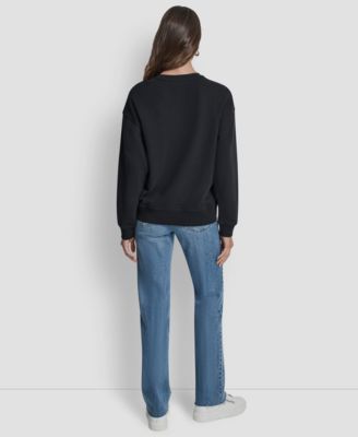 Women's Rhinestone Crew Neck Sweatshirt