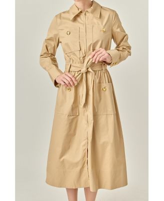 Women's BIG POCKET MIDI DRESS