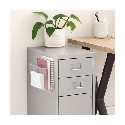 Recycled Plastic Large Laundry Room Magnetic Storage Bin, Clear