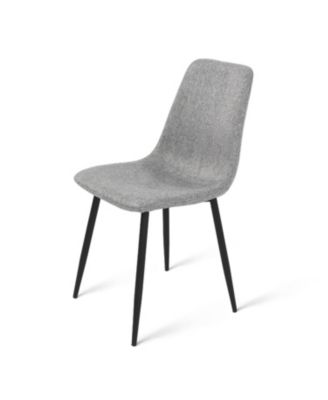 5 Piece Dining Set 47 Inch Rectangular Table Upholstered Chairs Compact Kitchen Table