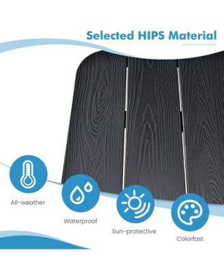 Folding Hanging Table Outdoor Railing Table with 3-Level Adjustable Height