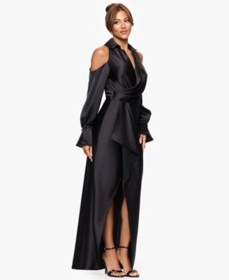 Women's V-Neck Long Sleeve Maxi Dress