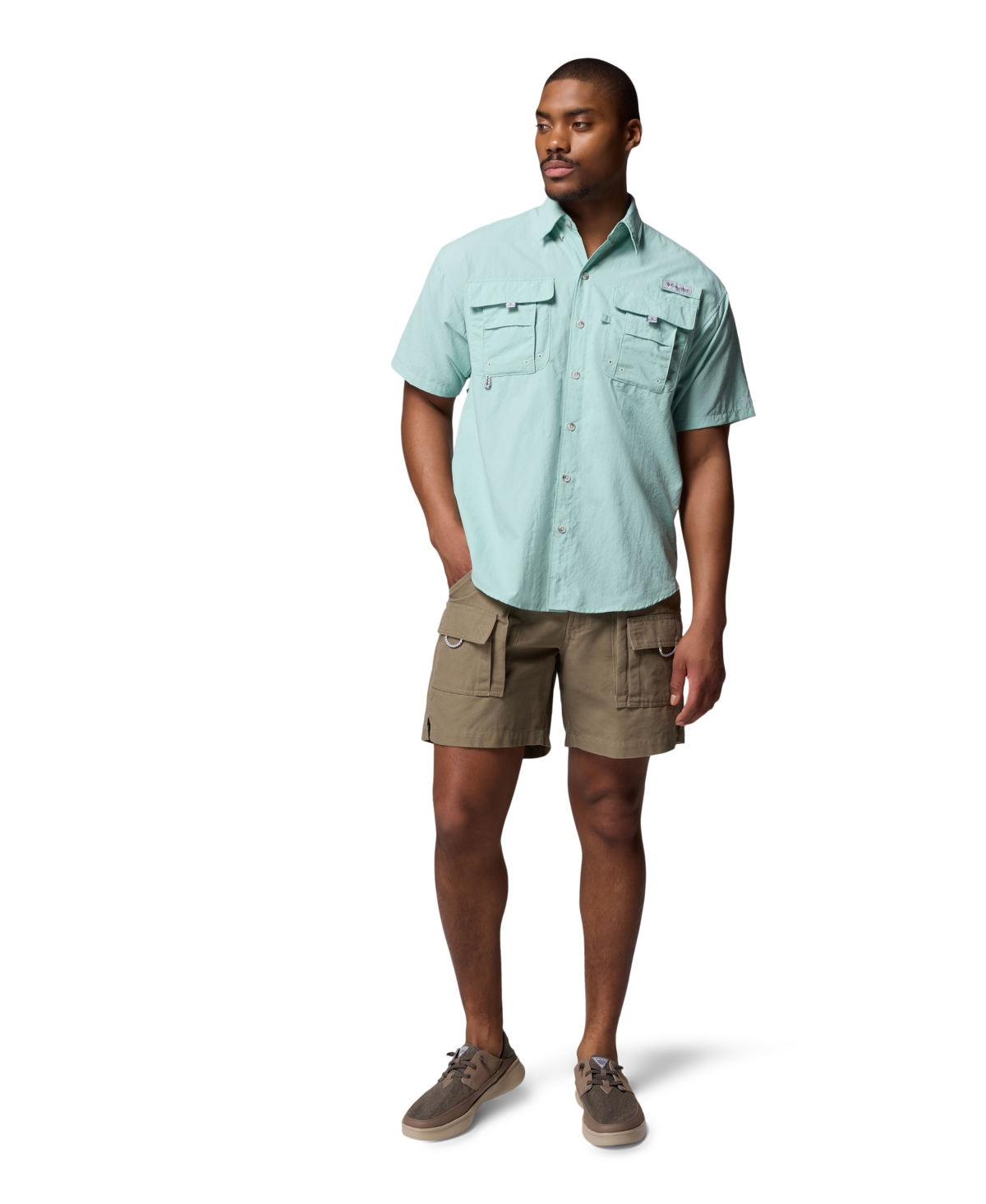 Columbia Men's Bahama Short Sleeve Shirt In Green