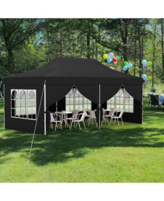 10 x 20FT Pop up Canopy Outdoor Canopy Tent with 6 Sidewalls Carrying Bag