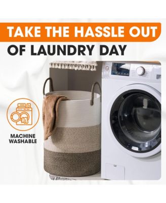 Large Laundry Hamper (15x19.7") - 3 Tone Tan