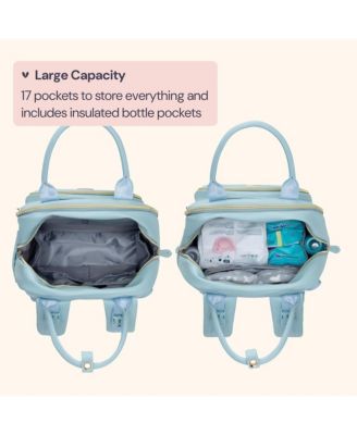 Kids Premium Faux Leather Diaper Bag Backpack Spacious