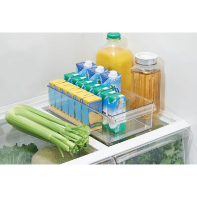 Large Stackable Fridge or Freezer Bin with Handle - Clear - Made in USA