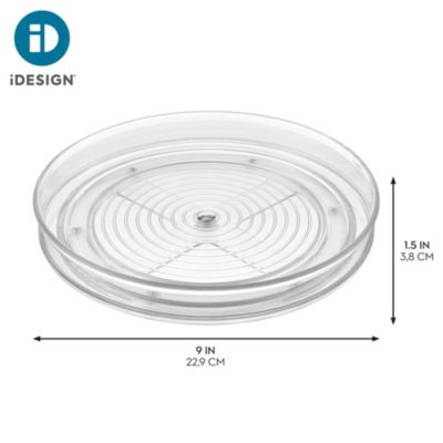 9-Inch Round Lazy Susan Organizer - Set of 2 - Clear
