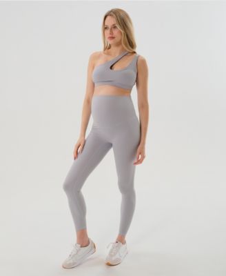 Women's Athletic Maternity Legging with Supportive Belly Band