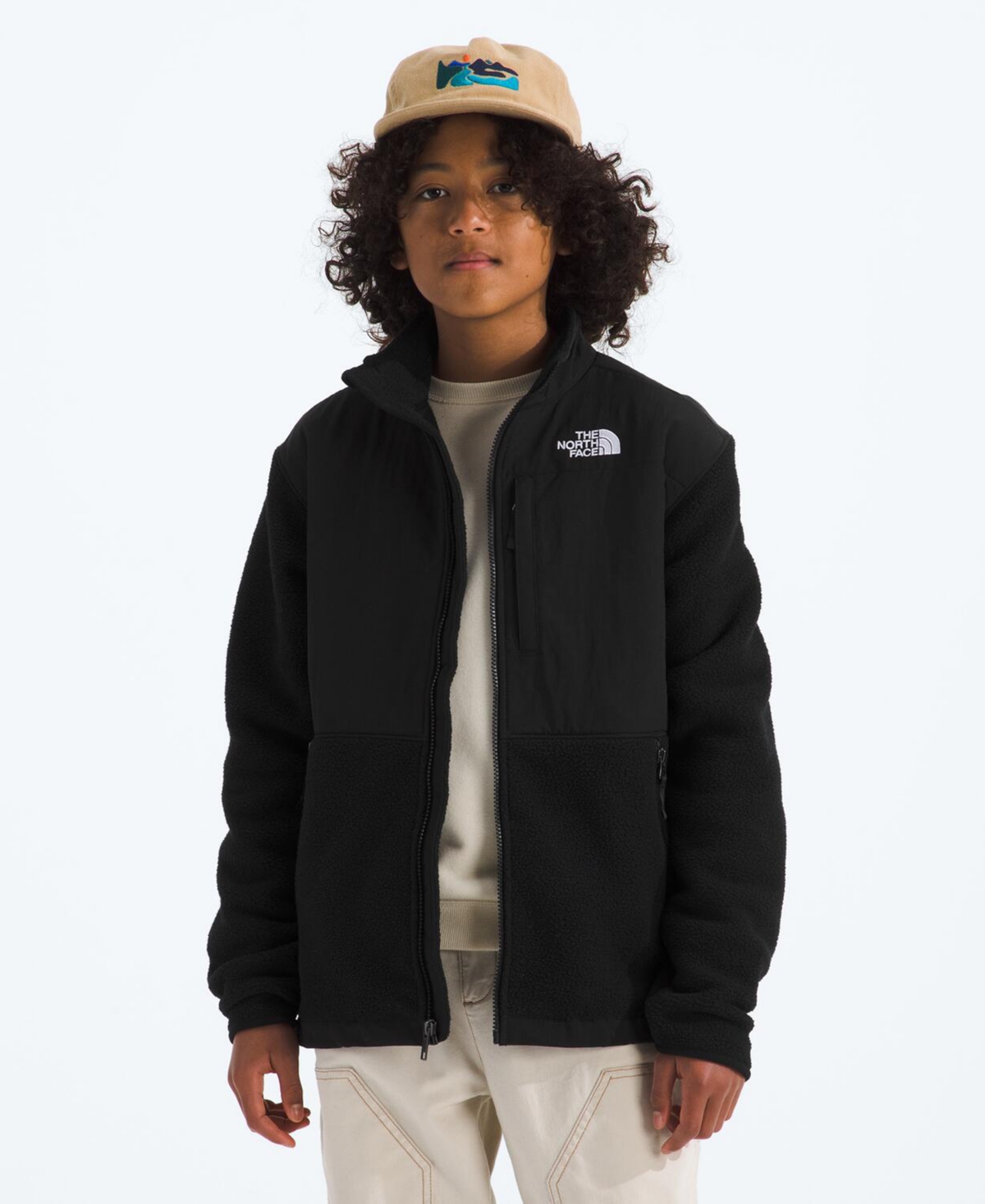 The North Face Big Boys Denali Warm Fleece Jacket In Black