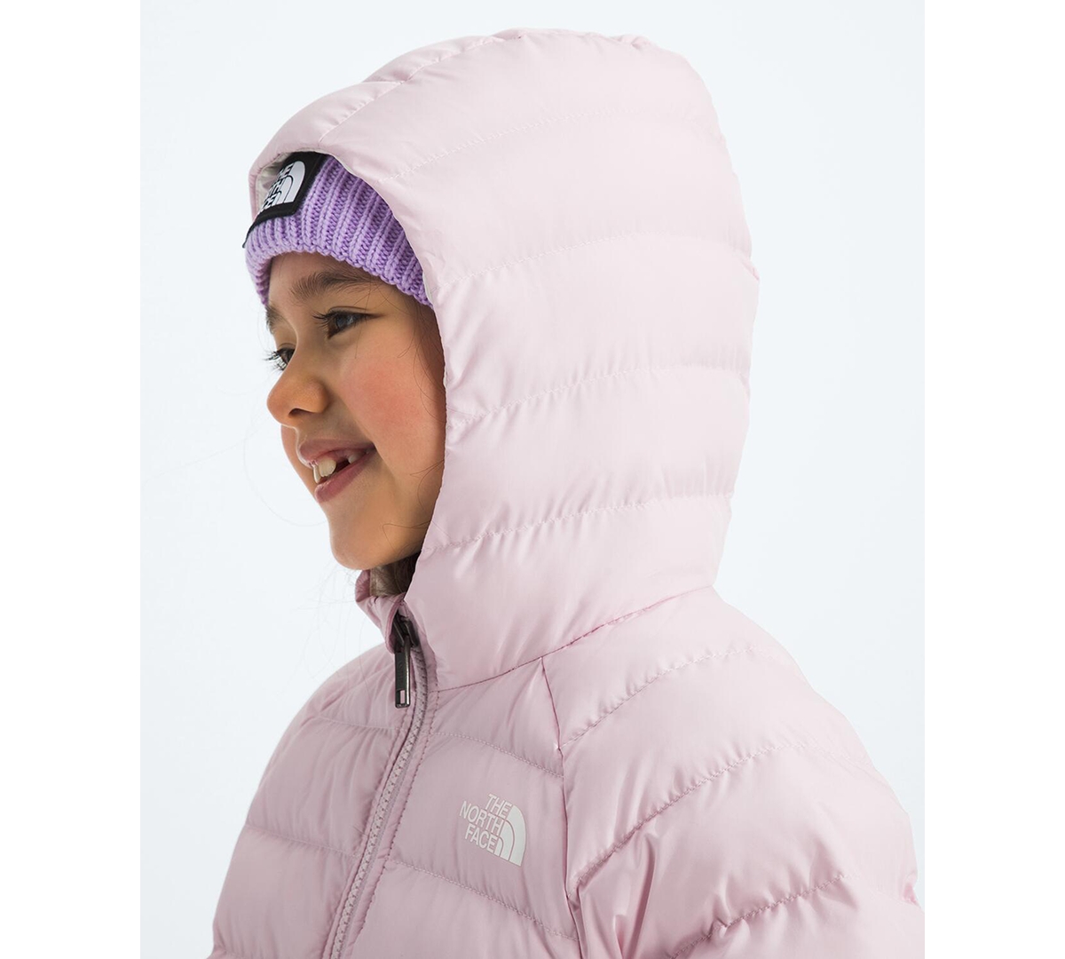 The North Face Toddler And Little Girls Perrito Reversible Hooded Jacket In Pink