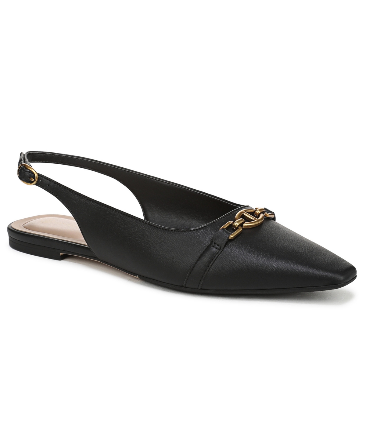 Giani Bernini Women's Ginna Snip Toe Slingback Flats, Created For Macy's In Black