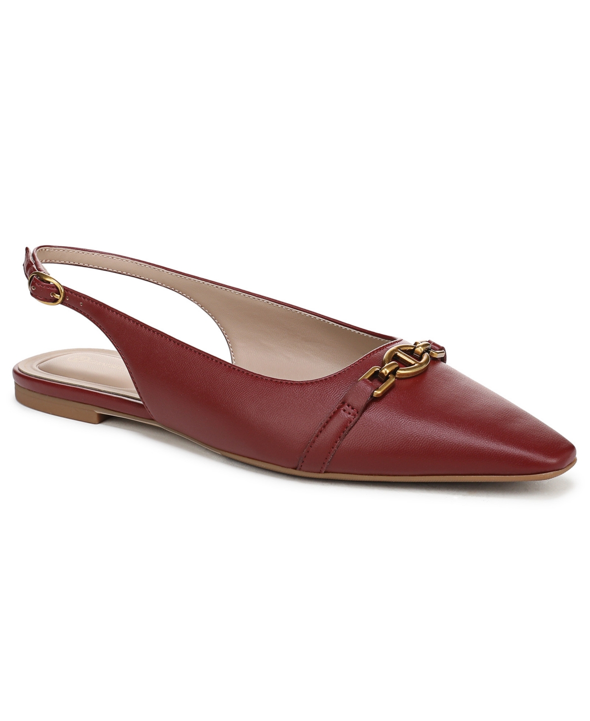 Giani Bernini Women's Ginna Snip Toe Slingback Flats, Created For Macy's In Red