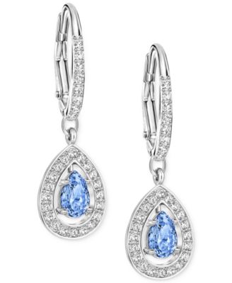 Swarovski - Silver-Tone Crystal Pav&eacute; Drop Earrings