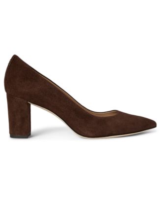 Women's Lanette Suede Block-Heel Pumps