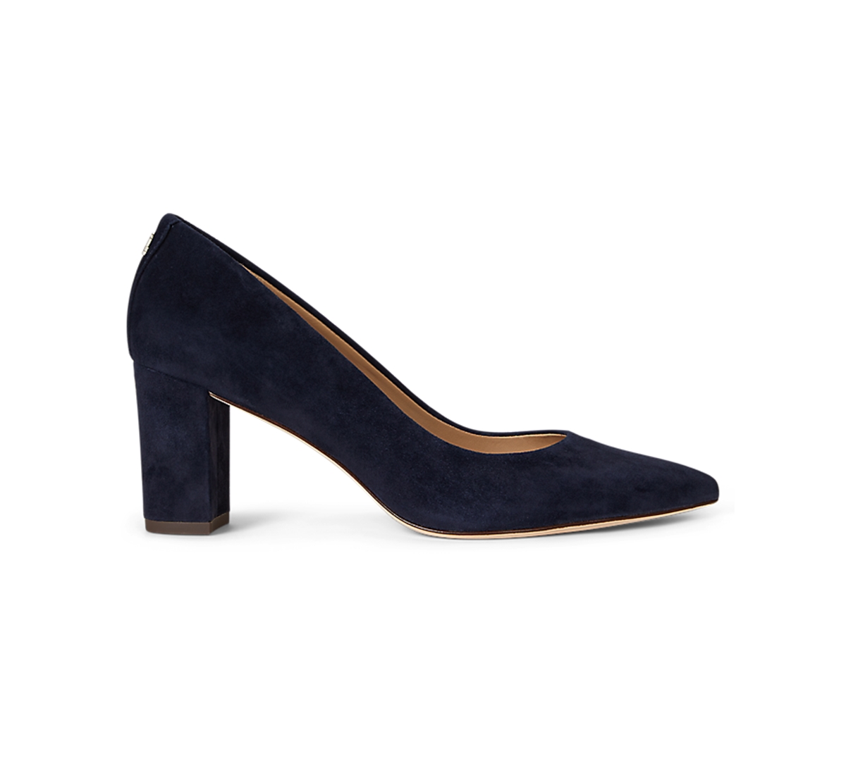Ralph Lauren 70mm Lanette Pointed-toe Suede Pumps In Blue