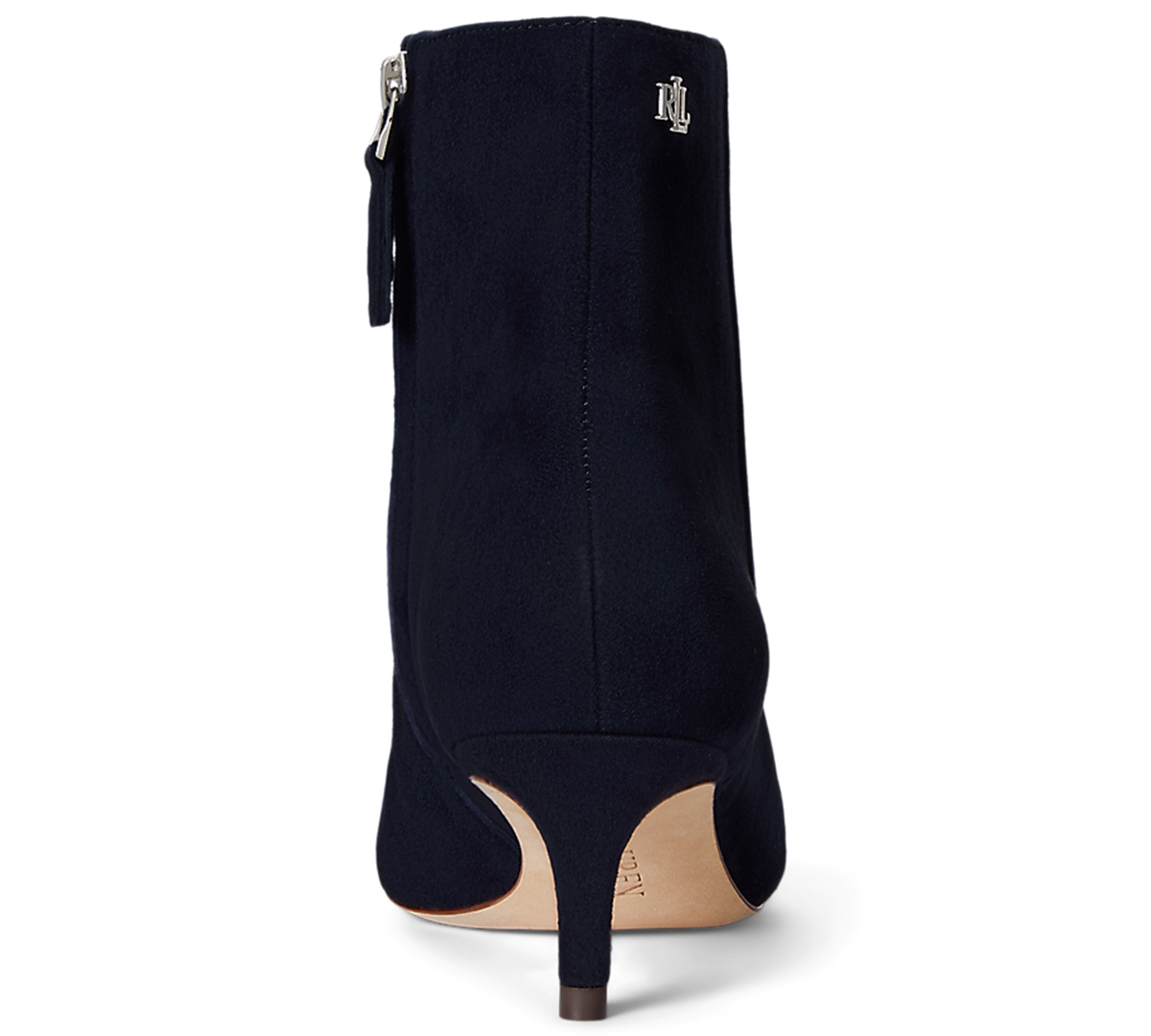Ralph Lauren Mckay Suede Bootie Heel In Blue