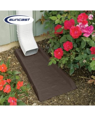 Outdoor Decorative Rain Gutter Downspout Splash Block, Java (2 Pack)