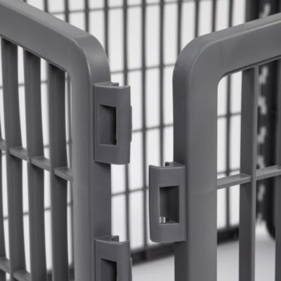 USA 24" Exercise 4-Panel Pet Playpen with Door, Dog Playpen, Puppy Playpen, Small and Medium Dogs, Keep Pets Secure, Easy Assemble, Rust-Free