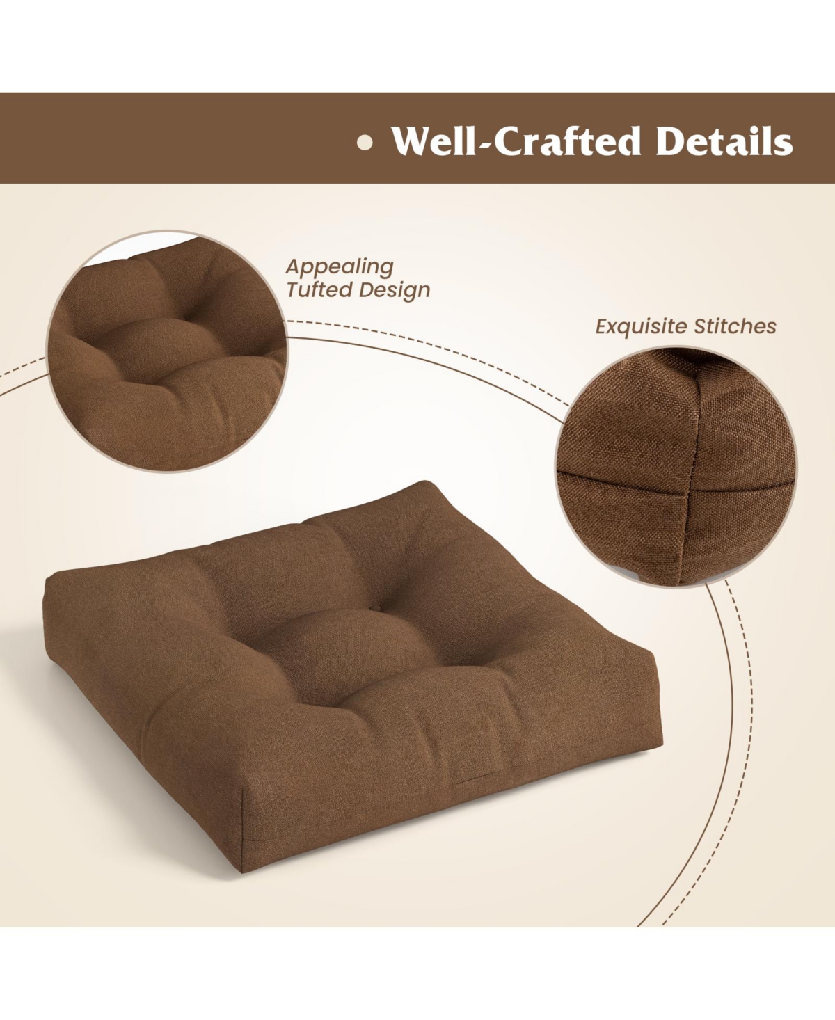 Gymax Set of 21'' x Chair Seat Cushion Pads Patio