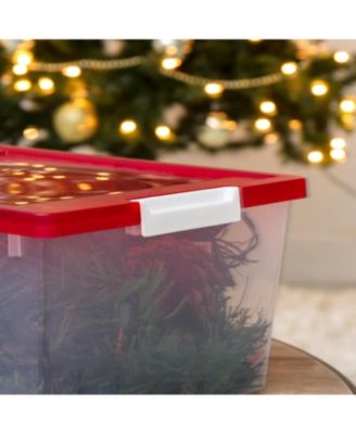 12 Qt. Plastic Holiday Storage Bins Containers with Lids, Clear - 4 Pack