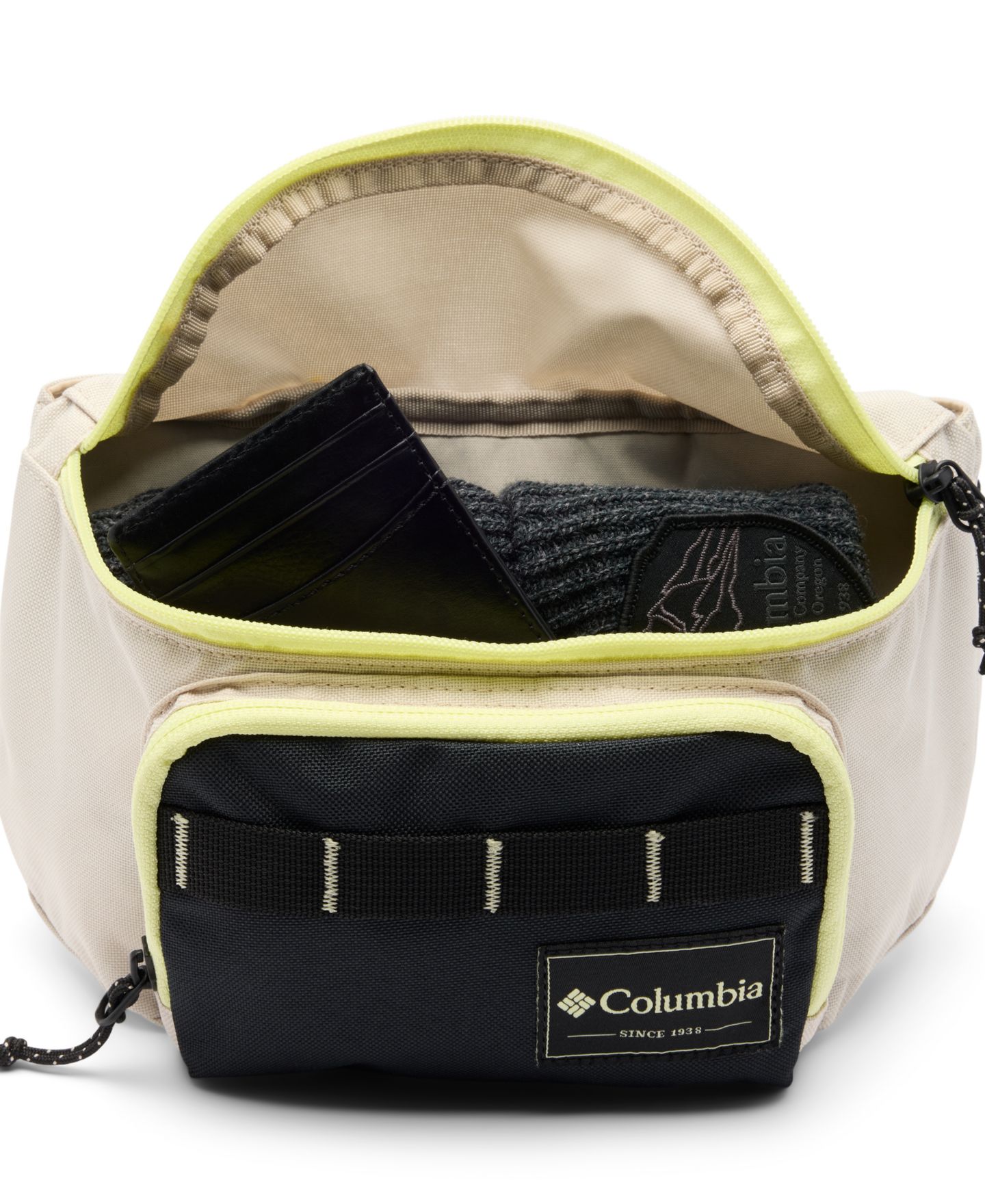 Мужская сумка Columbia Zigzag Hip Pack, цвет: Серо-бежевый / Чёрный — фото 4