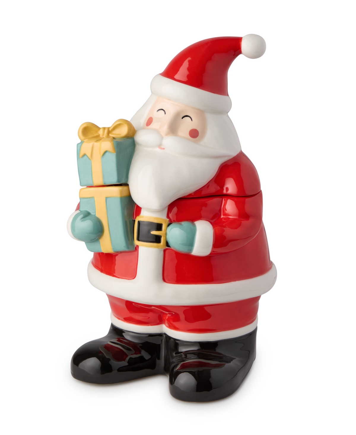 Certified International Christmas Whimsy Santa 3-d Cookie Jar In Multi