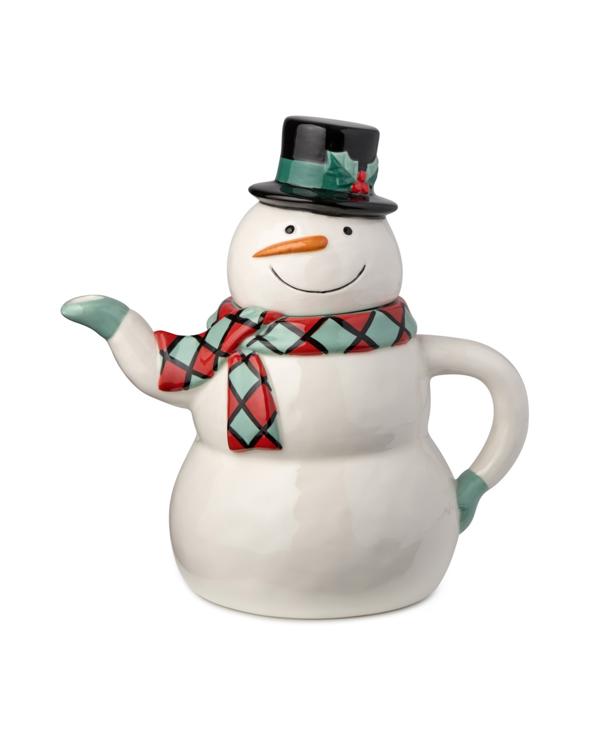 Certified International Christmas Whimsy Snowman 3-d Teapot In Multi