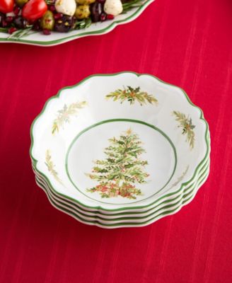 Holly Tree Melamine All-Purpose Bowls, Set of 4