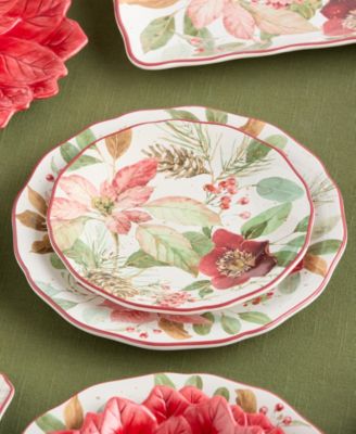 Winter Blooms Dessert Plates, Set of 4