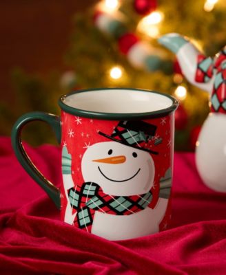Christmas Whimsy Snowman Mugs, Set of 4