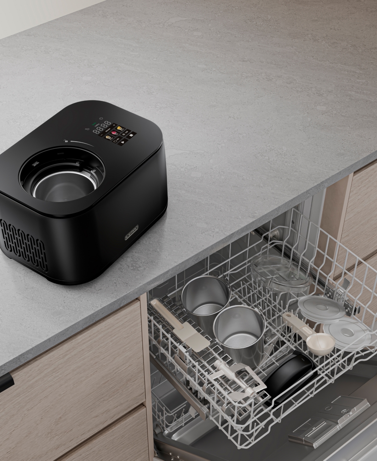 Chefman Iceman Trio Ice Cream Maker In Black