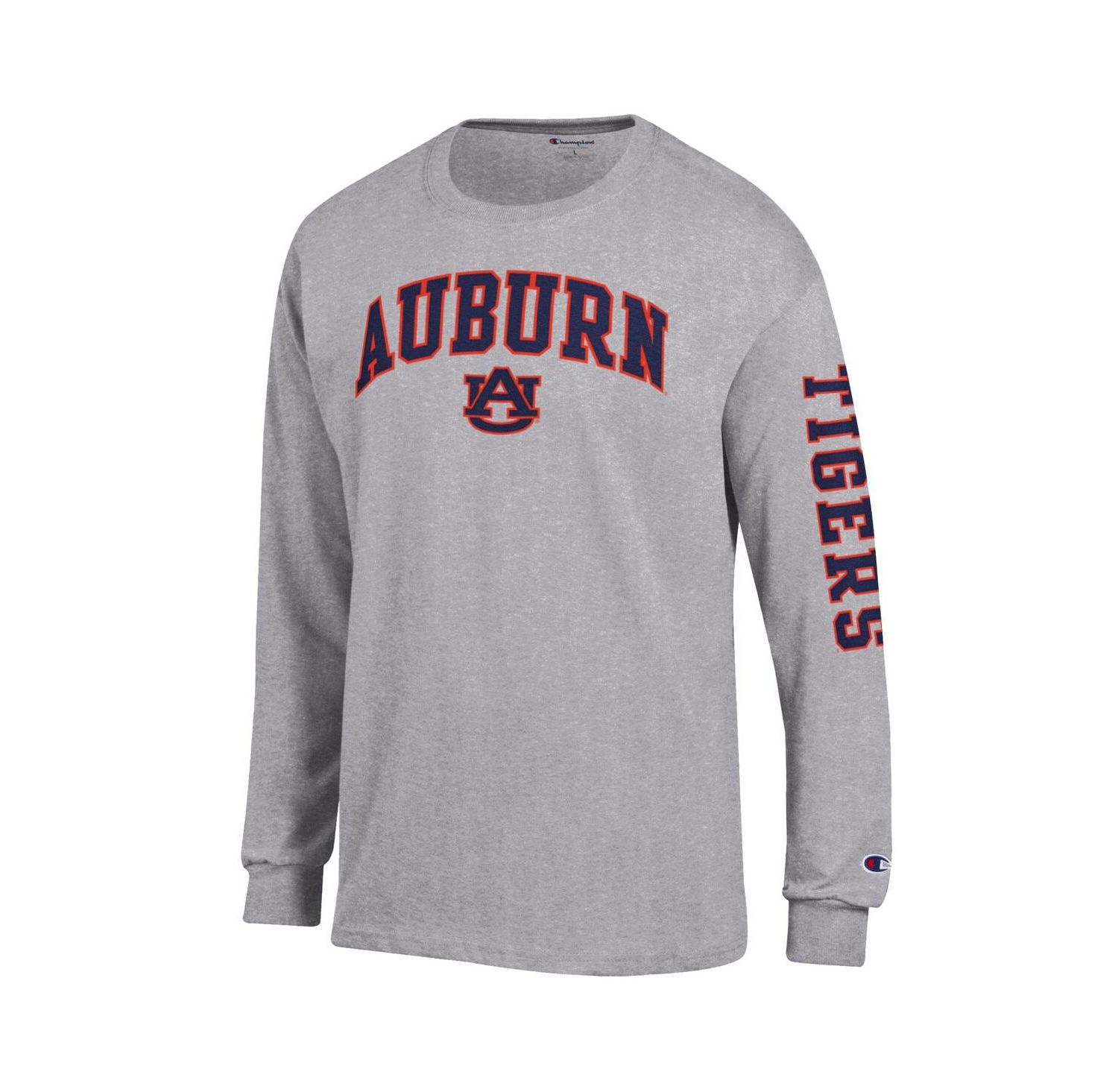 Men's Orange Auburn Tigers Arch Over Logo 2-Hit Long Sleeve T-Shirt