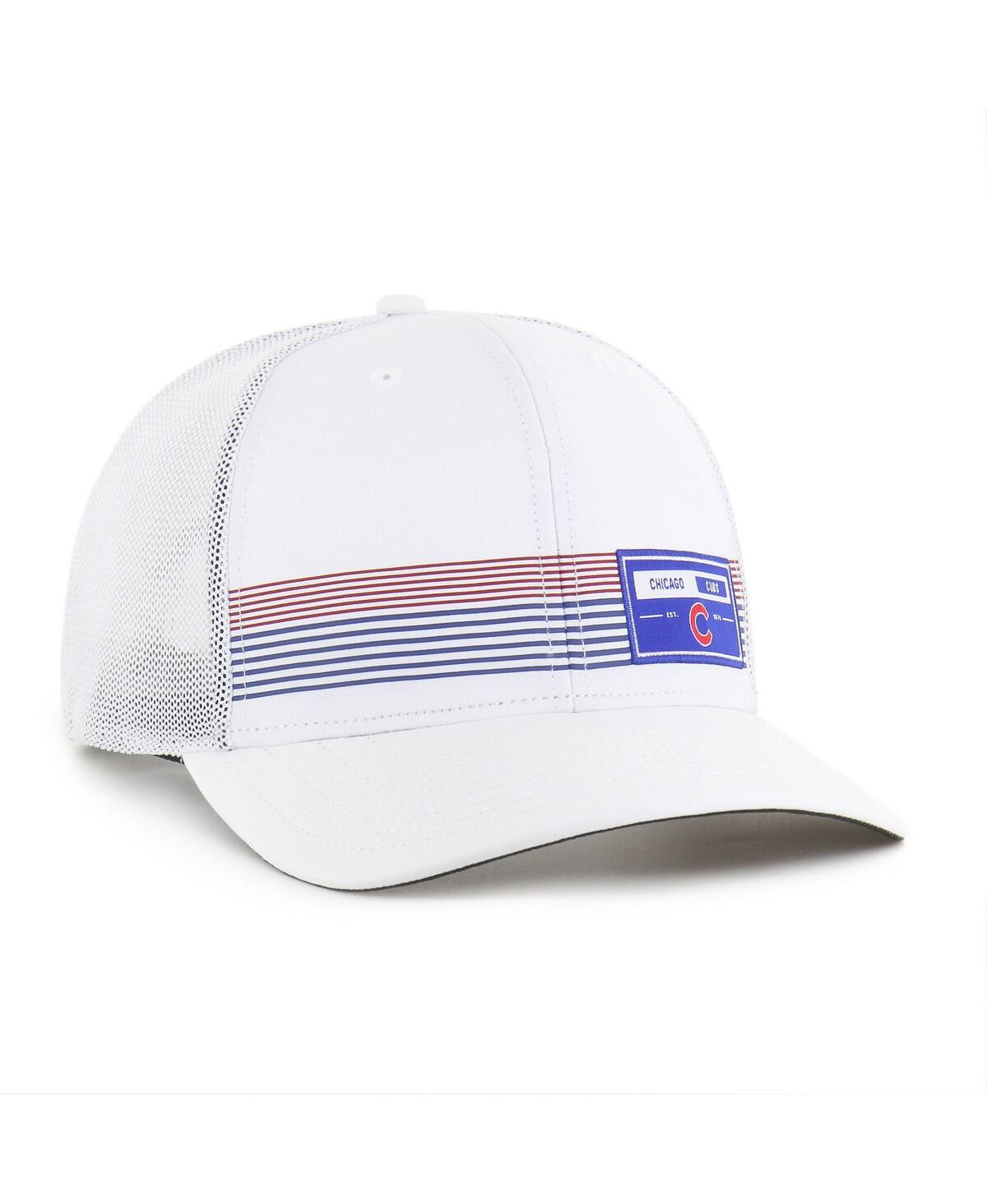 47 Brand Men's White Chicago Cubs Rangefinder Brrr Trucker Adjustable Hat In White
