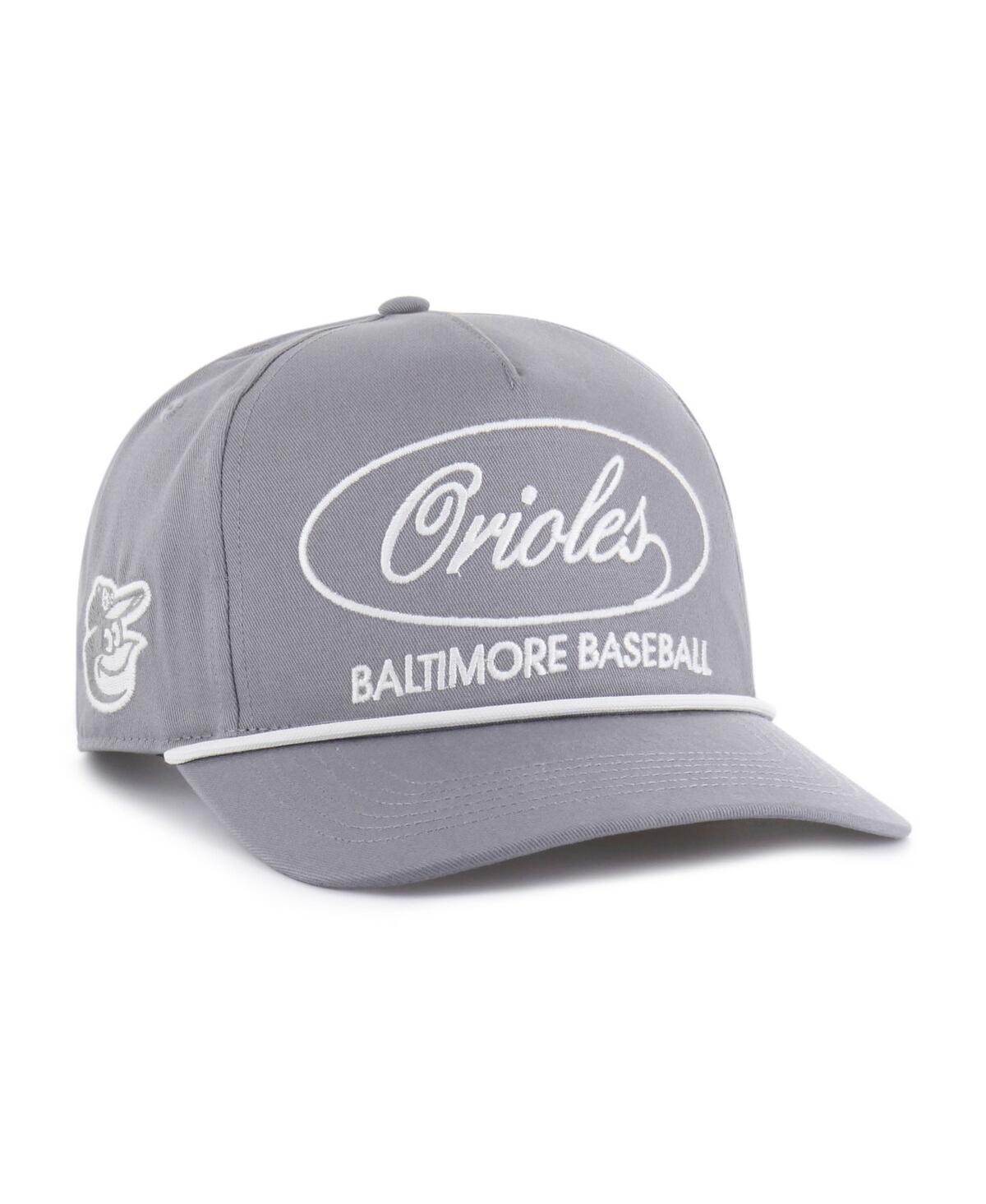 47 Brand Men's Gray Baltimore Orioles Foundational Hitch Adjustable Hat
