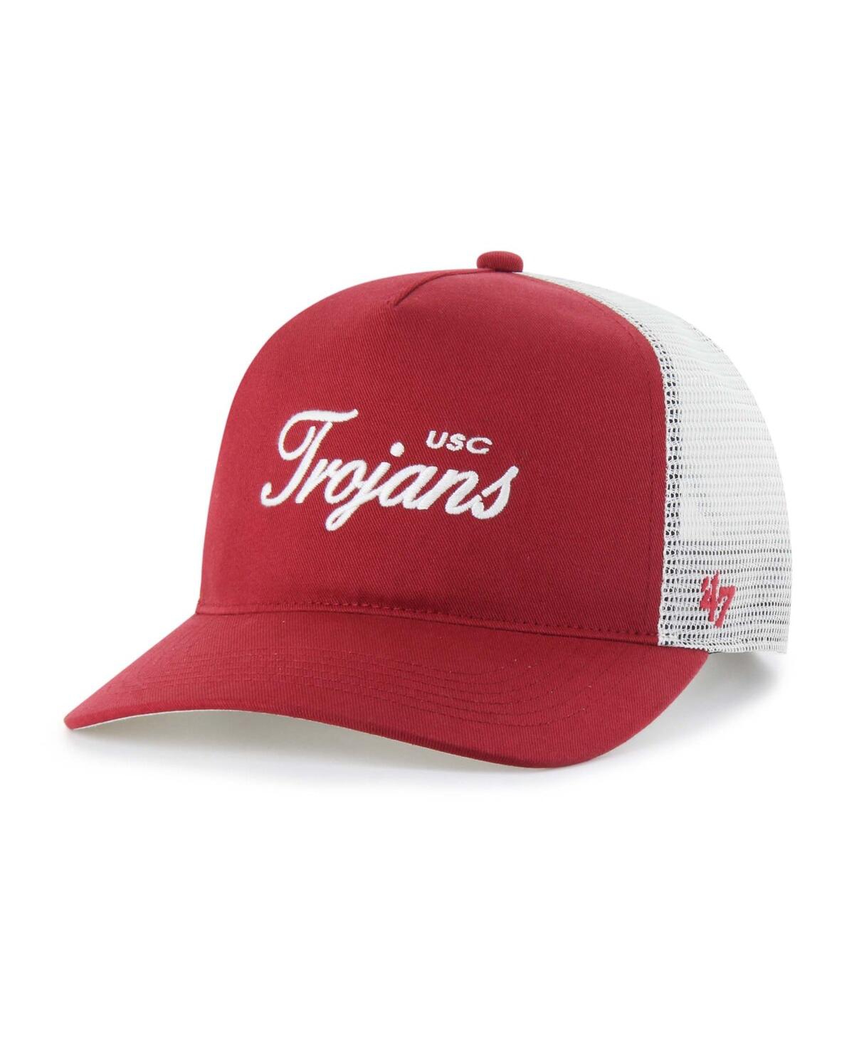 47 Brand Men's And Women's Cardinal Usc Trojans Contemporary Basics Foundation Trucker Hitch Adjustable Hat In Red