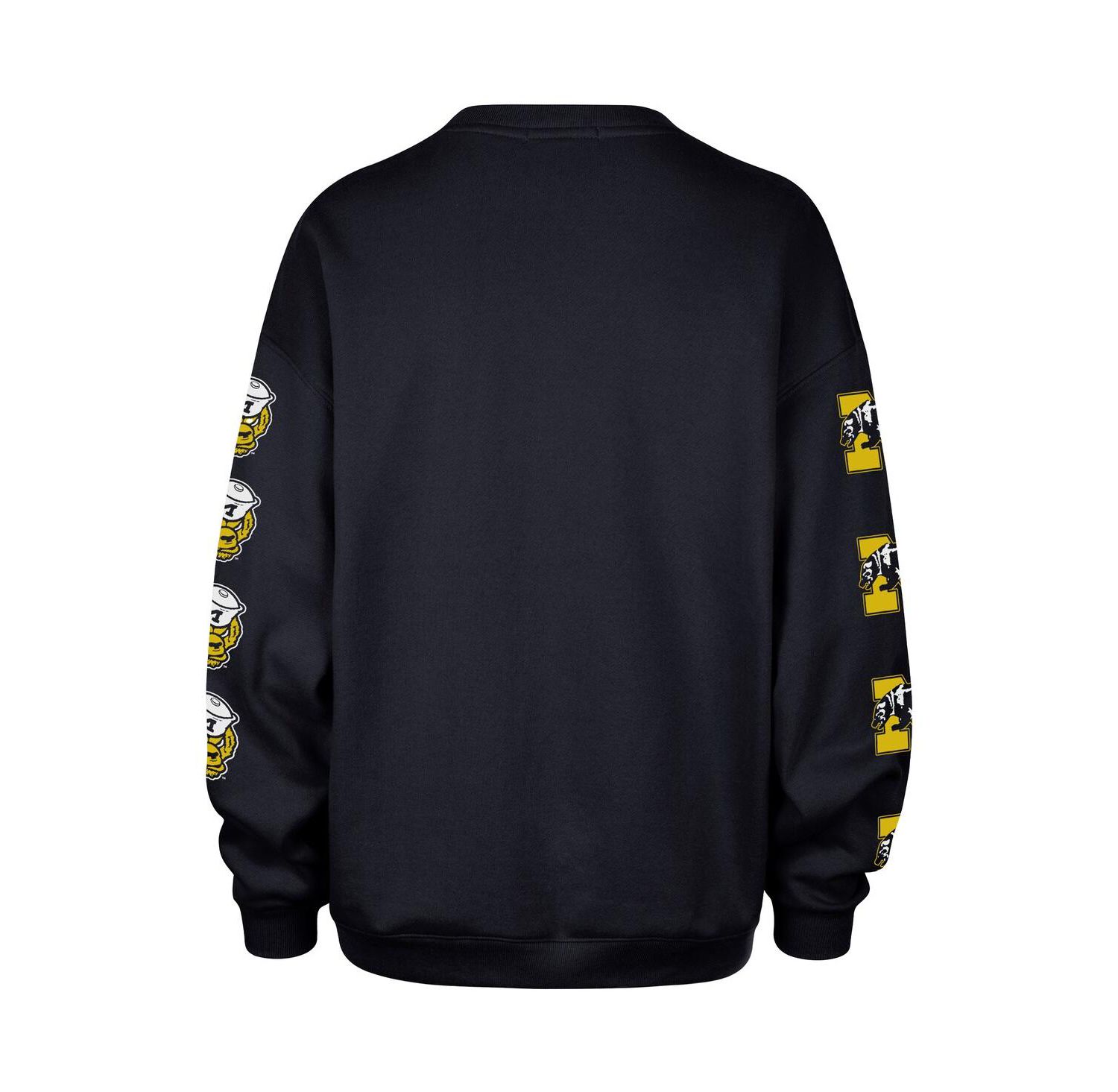 Women's Navy Michigan Wolverines Go Big Oversized Pullover Sweatshirt