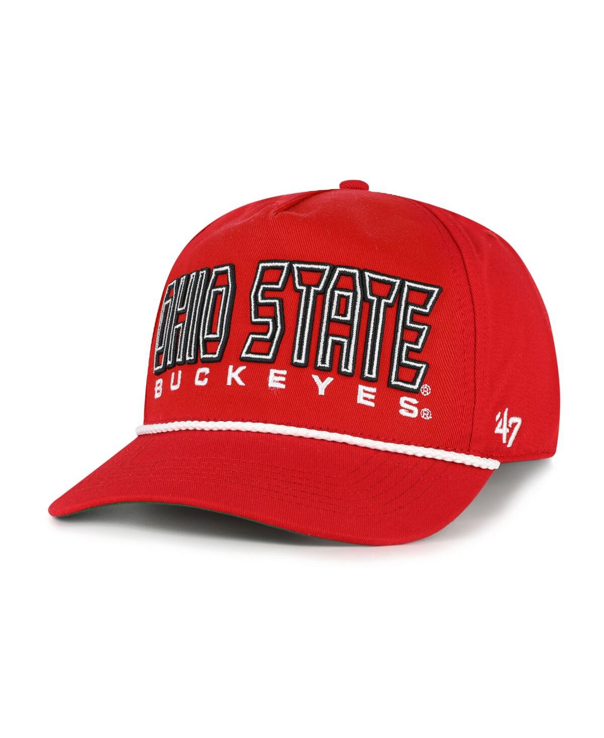 47 Brand Big Boys And Girls Scarlet Ohio State Buckeyes Byline Hitch Adjustable Hat In Brown