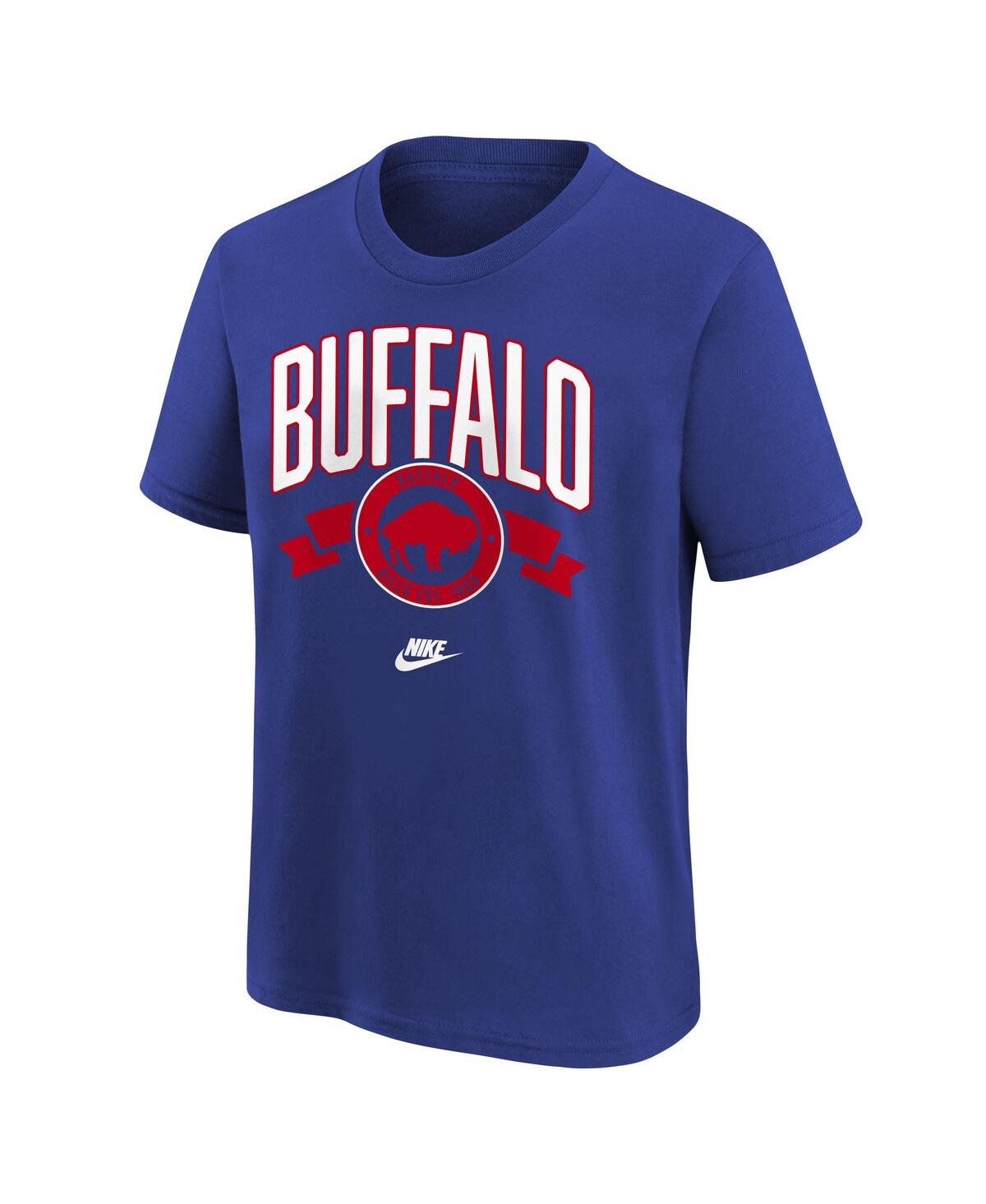 Nike Big Boys And Girls Royal Buffalo Bills Rewind Front Back Essential T-shirt In Blue