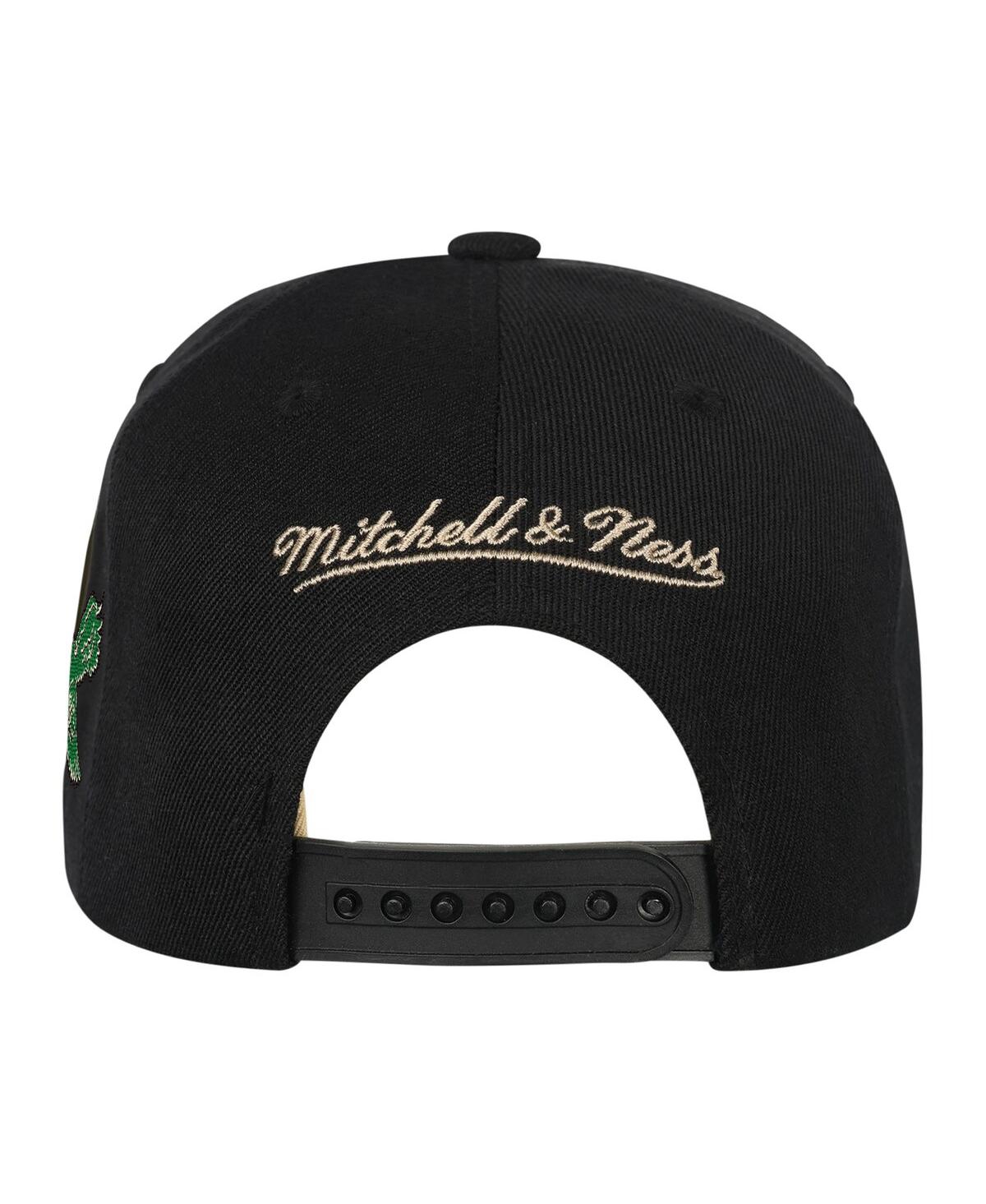 Mitchell & Ness Big Boys And Girls Black Philadelphia Eagles Cream Team Script Snapback Hat In Black