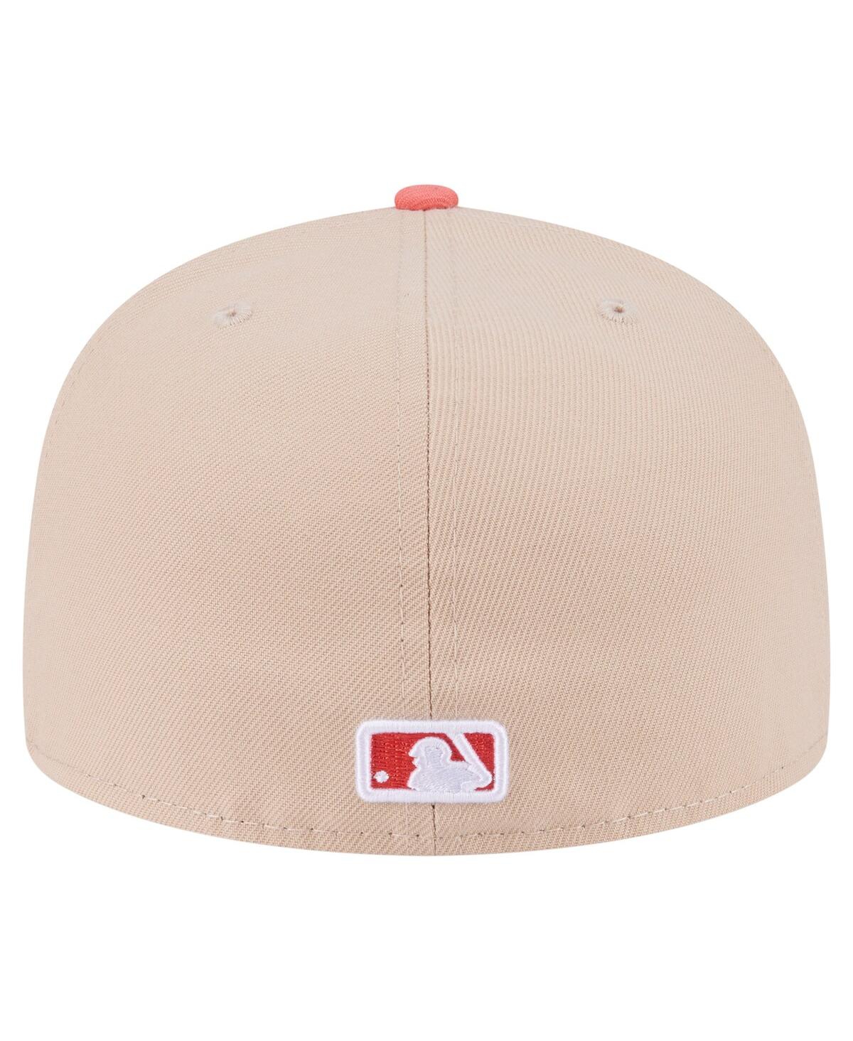 New Era Men's Light Beige/coral Arizona Diamondbacks Two-tone Color Pack A-frame 59fifty Fitted Hat