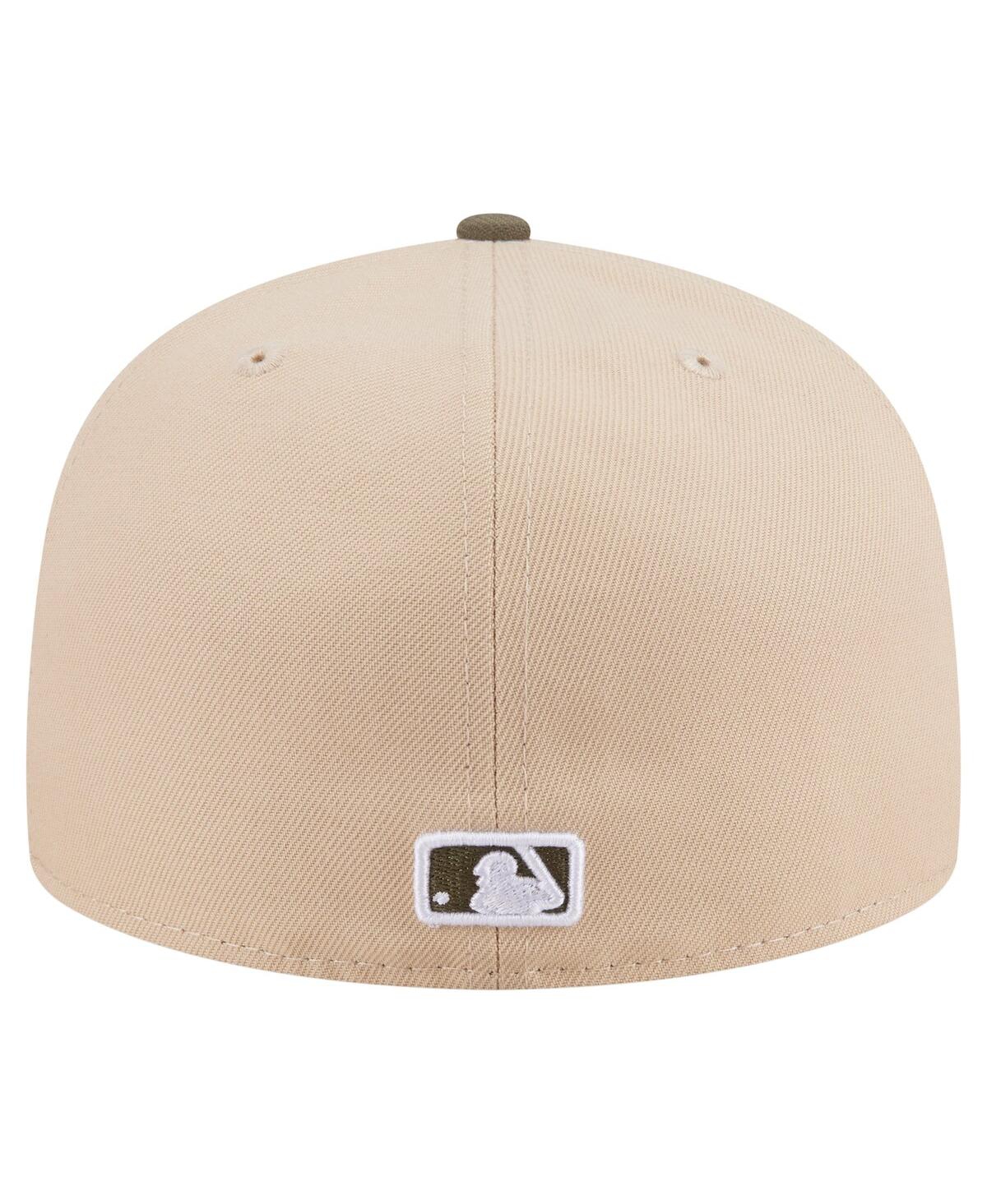 New Era Men's Light Beige/olive San Francisco Giants Two-tone Color Pack A-frame 59fifty Fitted Hat In Multi