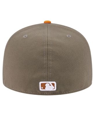 Men's Olive/Orange Atlanta Braves Two-Tone Color Pack A-Frame 59FIFTY Fitted Hat