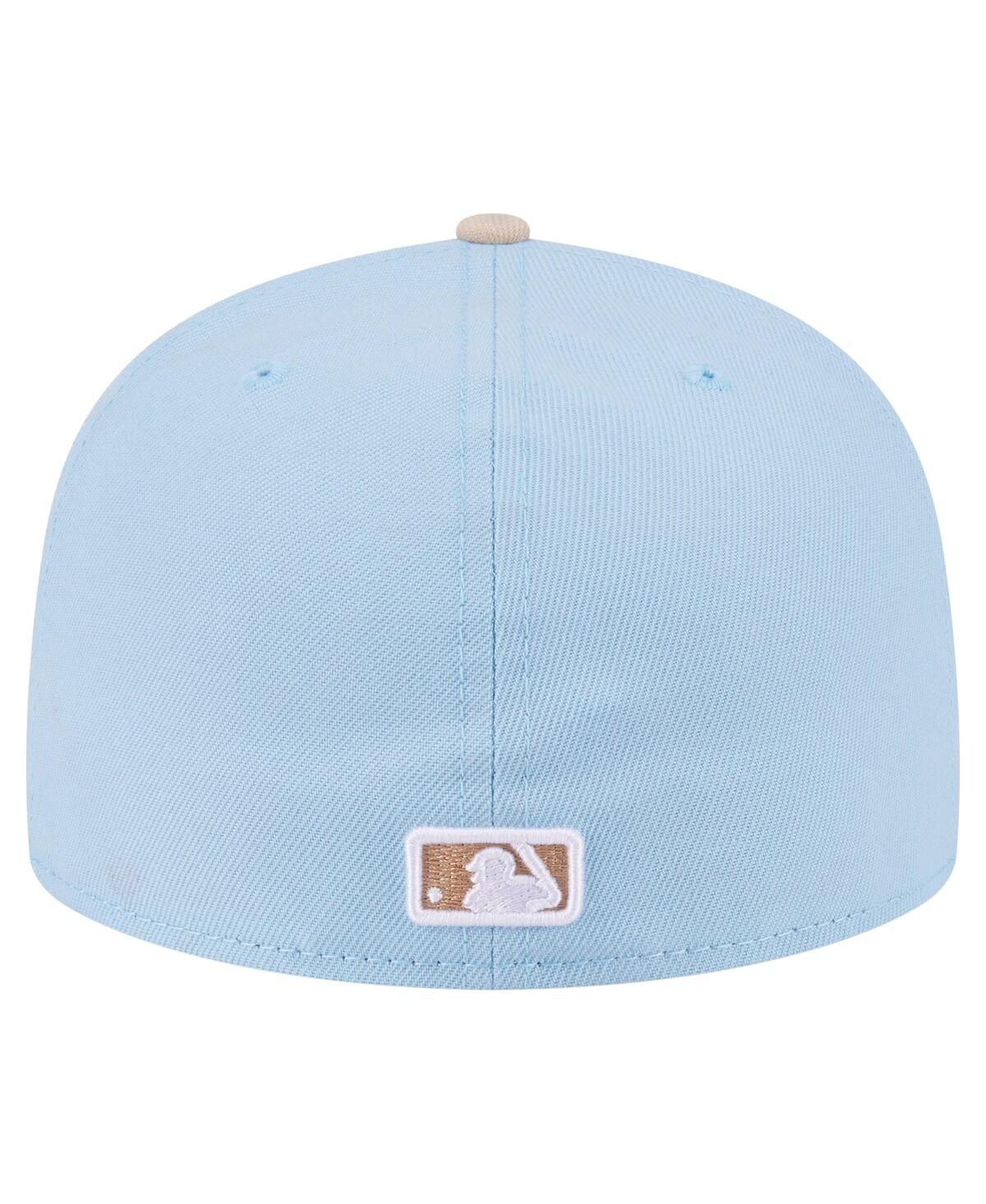 New Era Men's Light Blue/cream Boston Red Sox Two-tone Color Pack A-frame 59fifty Fitted Hat In Blue