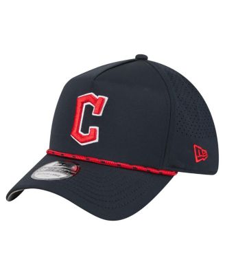 New Era - Men's Navy Cleveland Guardians 39THIRTY A-Frame Perforated Flex Hat