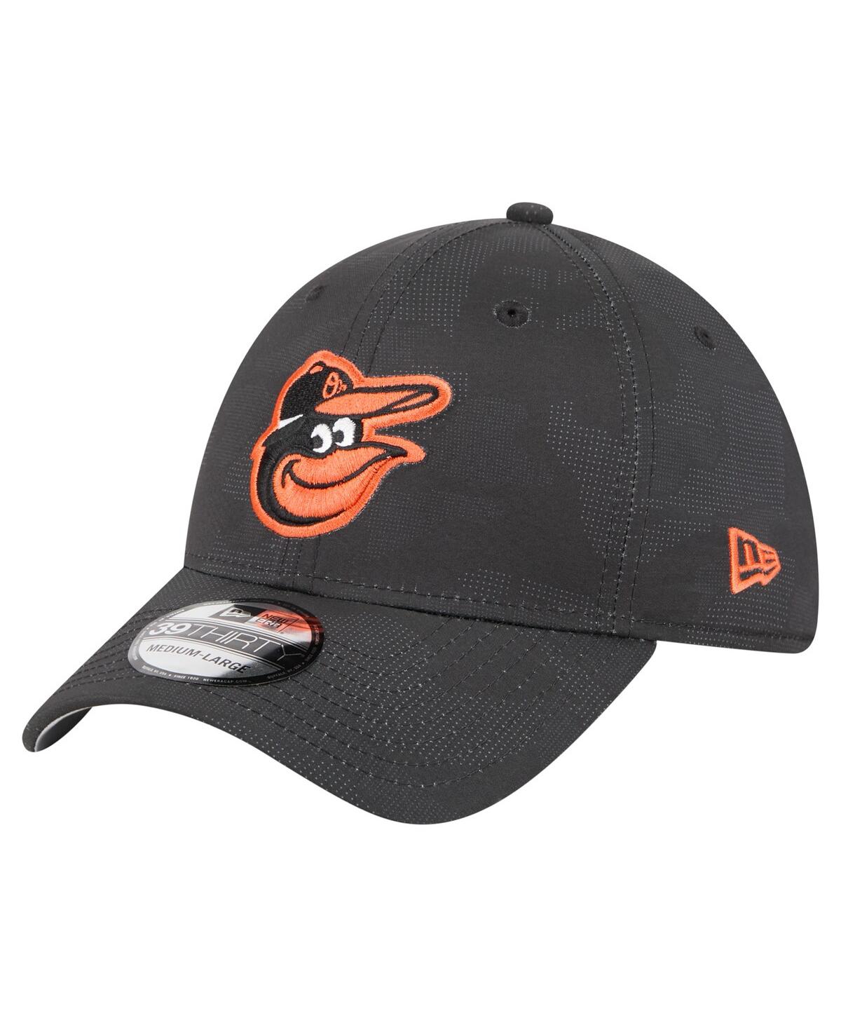 New Era Men's Black Baltimore Orioles Tonal Camo 39thirty Flex Hat In Black